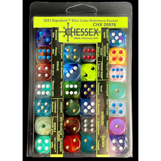 CHX 29976 2023 Signature Dice Color Reference Packet