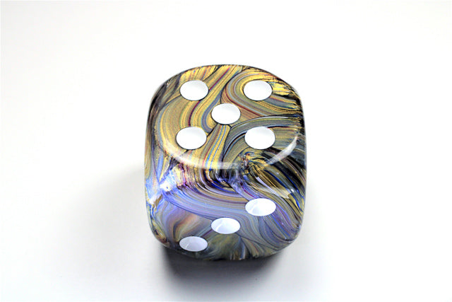 CHX DF3060 Festive Carousel/white 30mm d6 dice w/pips