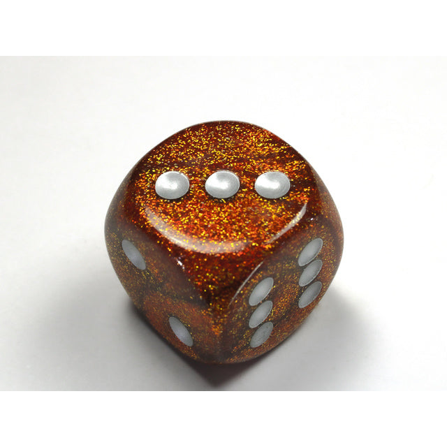 CHX DR3003 Glitter Gold/silver 30mm d6 dice w/pips