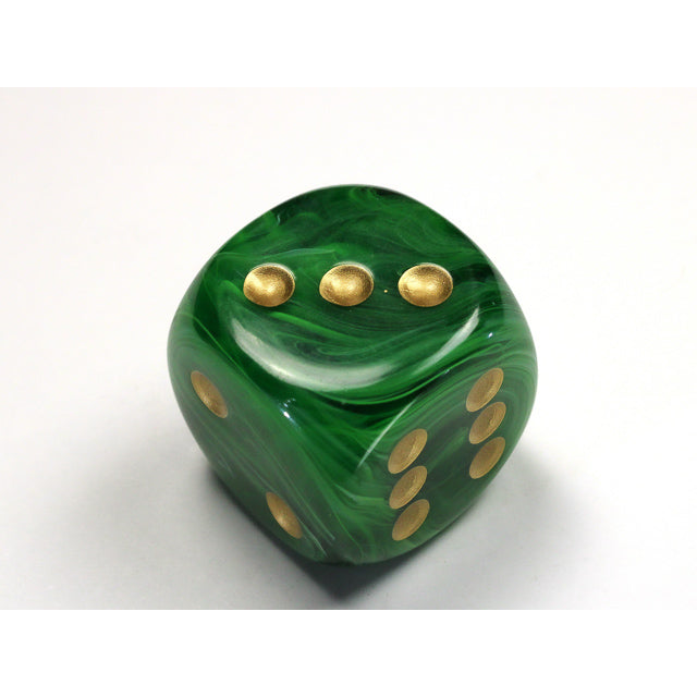CHX DV3005 Vortex Green/gold 30mm d6 dice w/pips