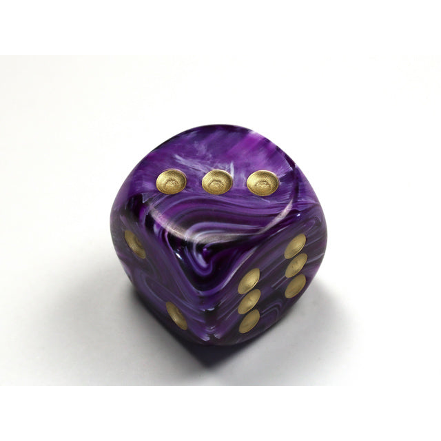 CHX DV3007 Vortex Purple/gold 30mm d6 dice w/pips