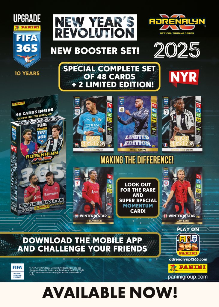 Panini Adrenalyn XL FIFA 365- New Years Revolution Trading Card Booster Set