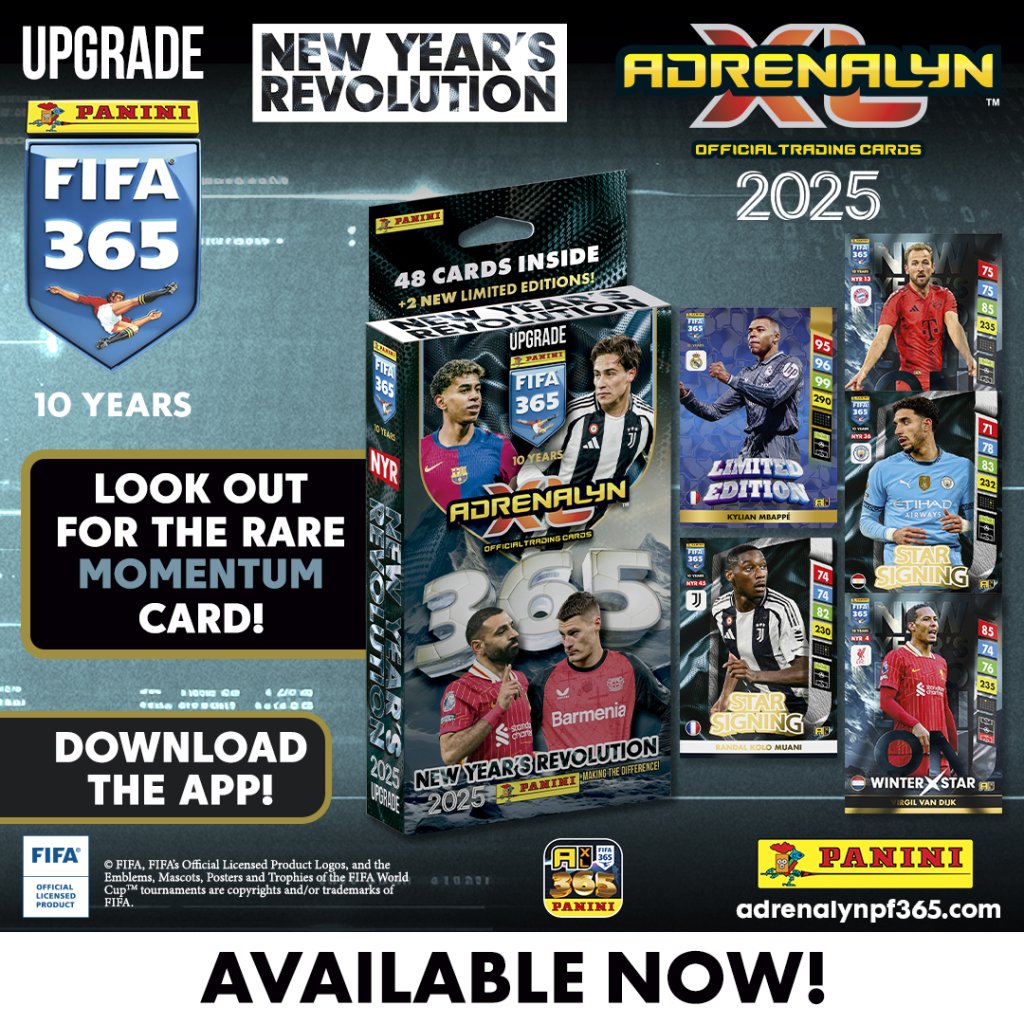 Panini Adrenalyn XL FIFA 365- New Years Revolution Trading Card Booster Set
