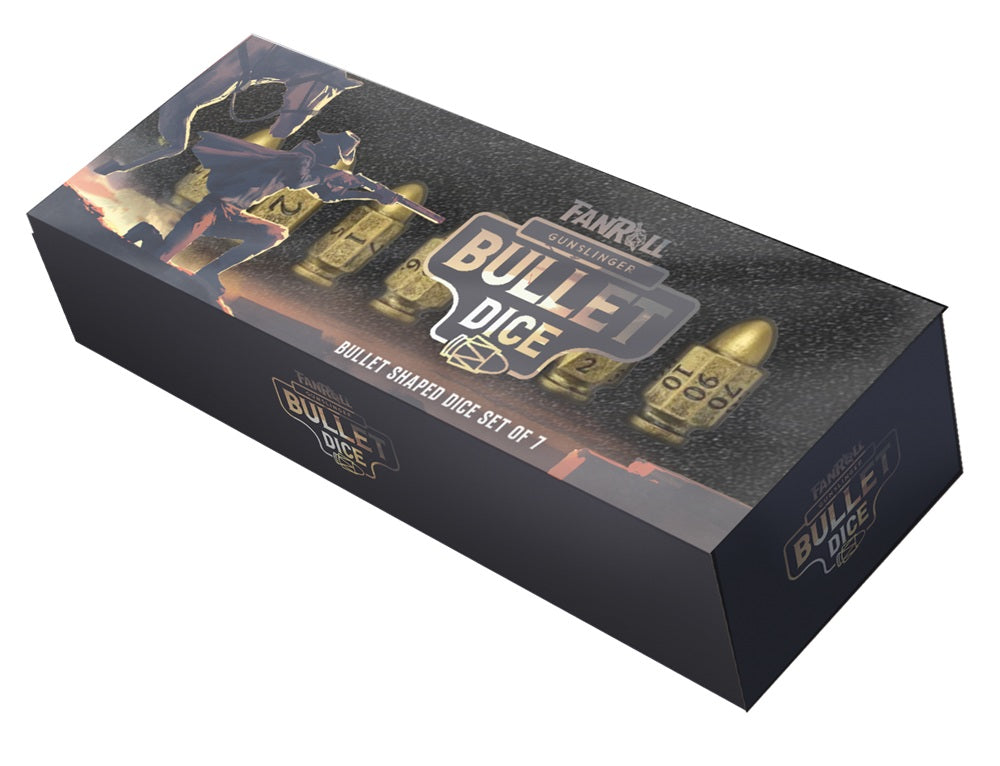 Fanroll: Resin Bullet Poly Dice Set: Gunslinger