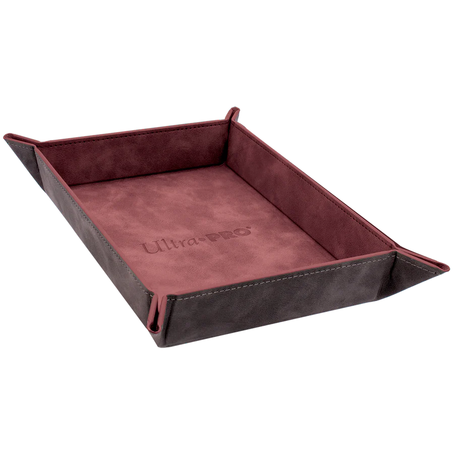 ULTRA PRO Gaming Accessories - Foldable Dice Rolling Trays- Ruby Suede