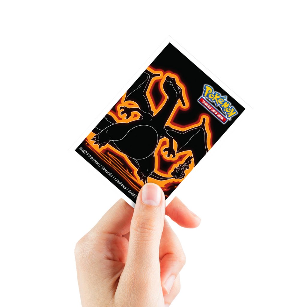 Pokemon Neon Kanto 105ct APEX Deck Protector Sleeves Charizard