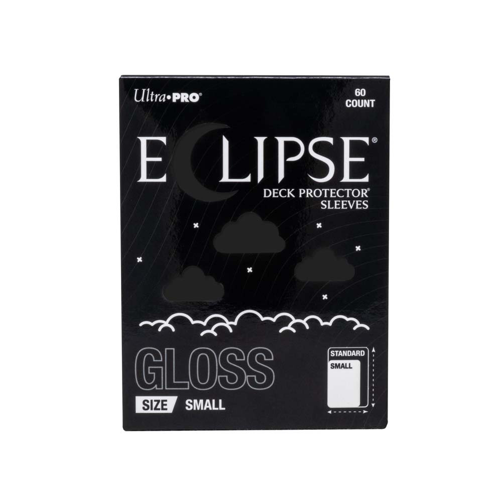 Ultra Pro ECLIPSE Gloss Small DECK PROTECTOR Sleeves: Jet Black - 60ct