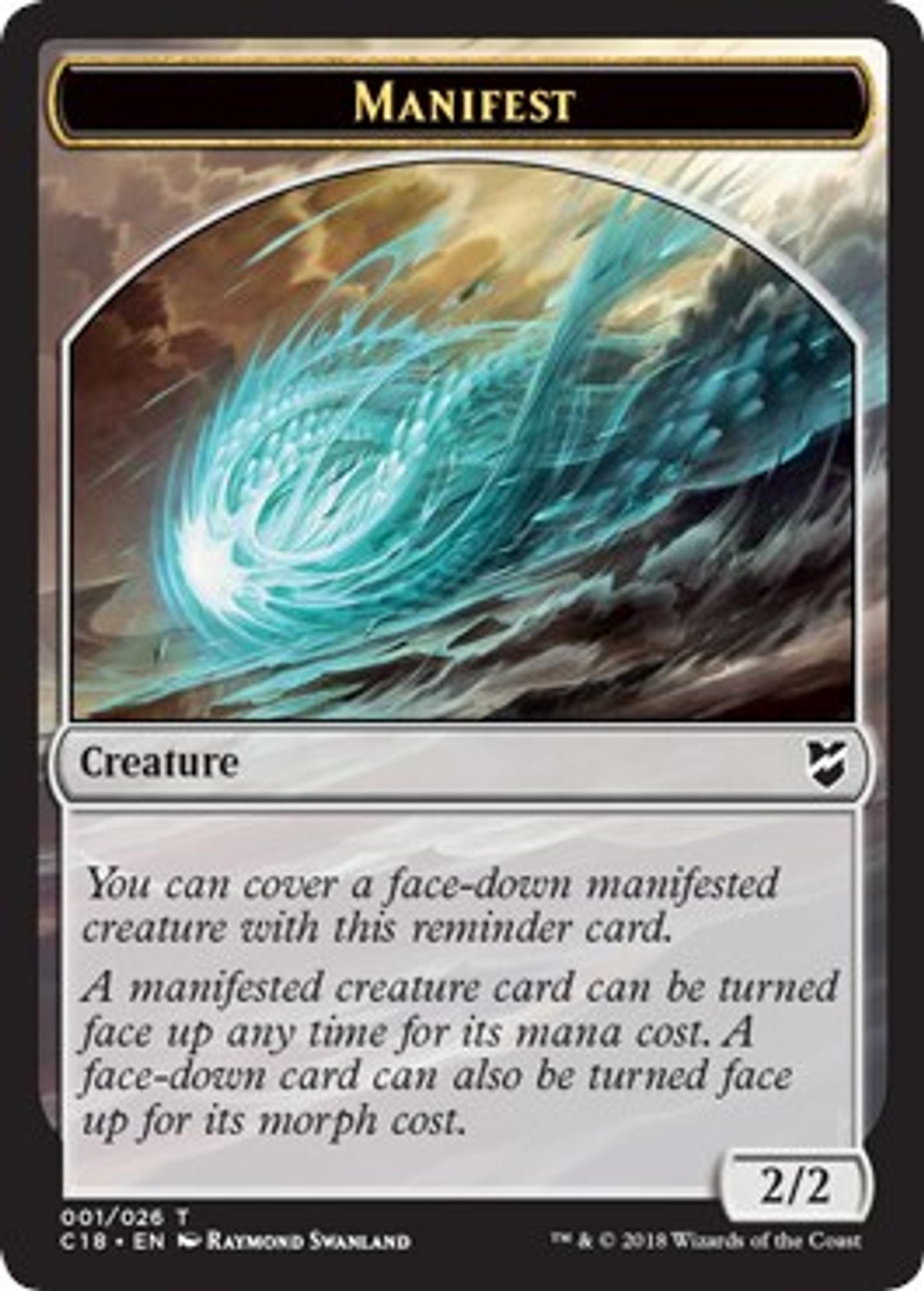 Manifest // Angel Double-Sided Token - Commander 2018