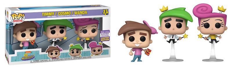 The Fairly Odd Parents - Timmy/Cosmo/Wanda 2023 Summer Convention Exclusive 3-Pack Pop! Vinyl