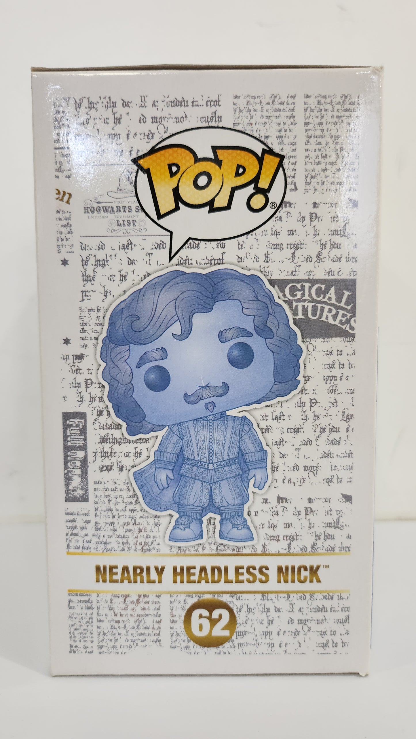 Harry Potter - Nearly Headless Nick Blue Translucent US Exclusive Pop! Vinyl #62