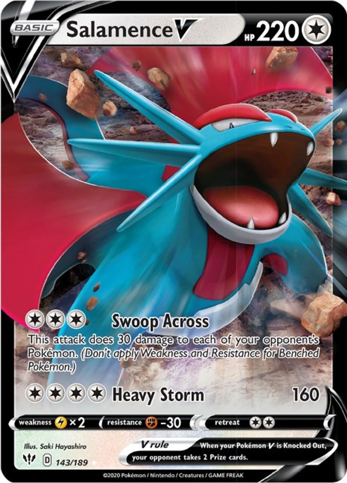 Salamence V - SWSH03: Darkness Ablaze