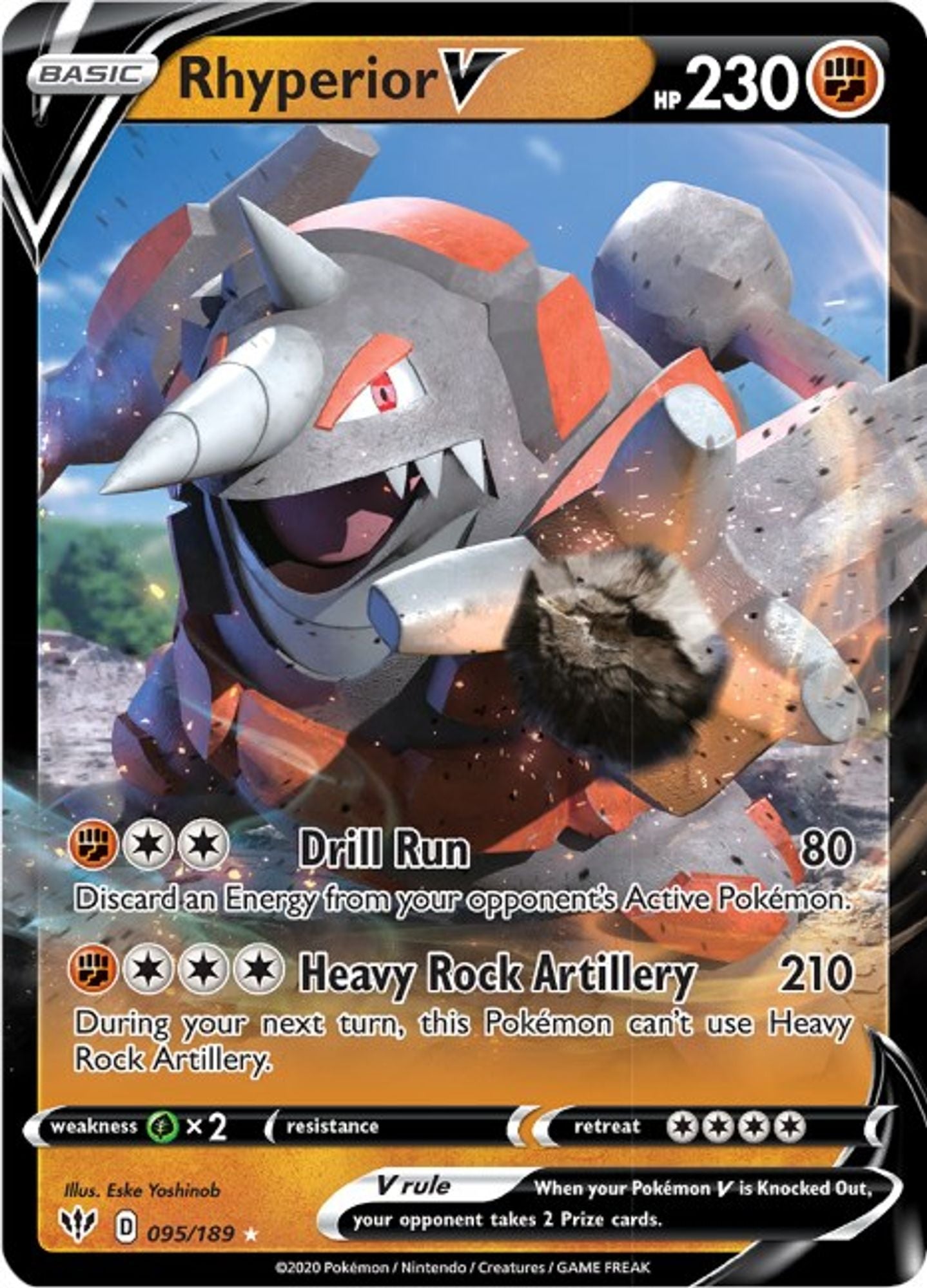 Rhyperior V - SWSH03: Darkness Ablaze