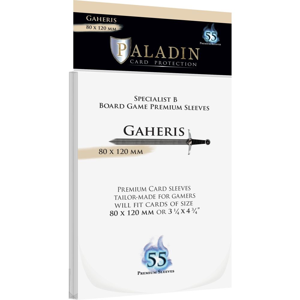 Paladin Clear Sleeves - Gaheris (80mm X 120mm) (55 Sleeves Per Pack)