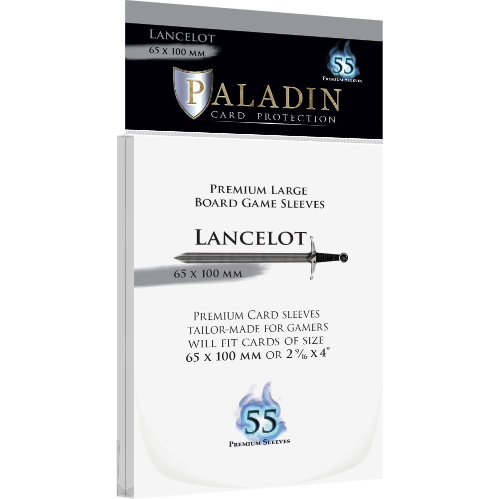 Paladin Clear Sleeves - Lancelot (65mm X 100mm) (55 Sleeves Per Pack) |  PALLANCLR