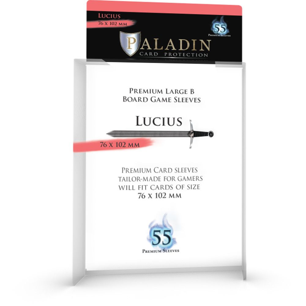 Paladin Clear Sleeves - Lucius (76mm X 102mm) (55 Sleeves Per Pack)