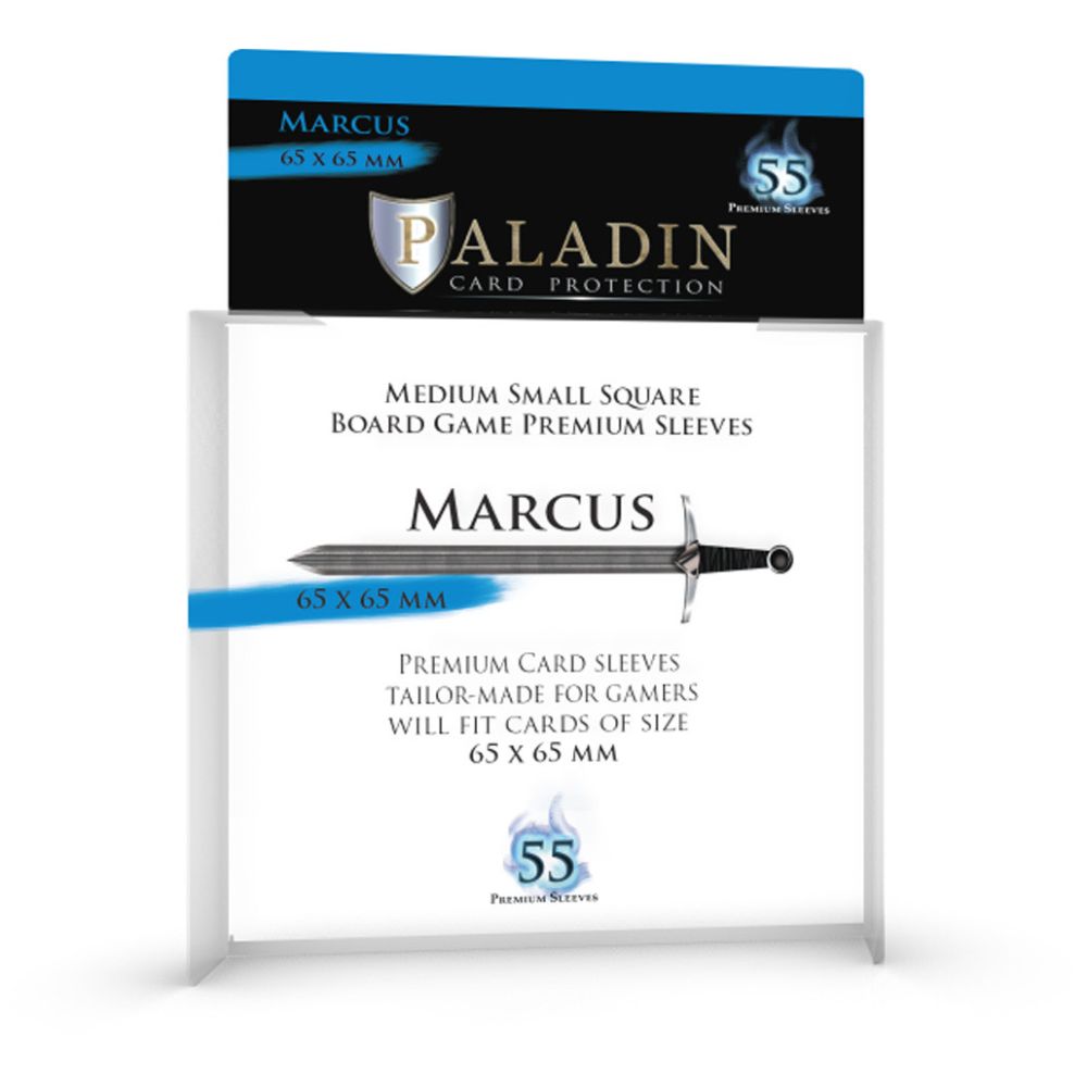 Paladin Clear Sleeves - Marcus (65mm X 65mm) (55 Sleeves Per Pack)