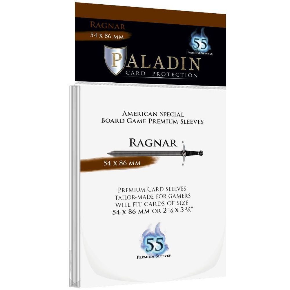 Paladin Clear Sleeves - Ragnar (54mm X 86mm) (55 Sleeves Per Pack)