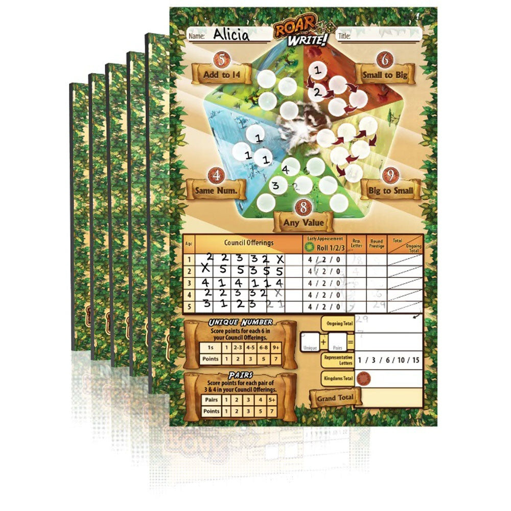 Roar & Write Dry Erase Sheets