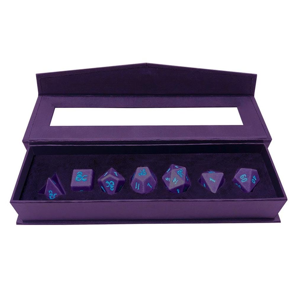 Ultra Pro: UP19860 Phandelver Campaign 7RPG Heavy Metal Dice "Royal Purple and Sky Blue" for D&D