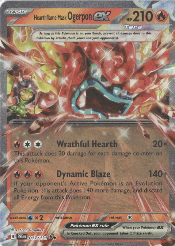 Hearthflame Mask Ogerpon ex - 017/131 - SV: Prismatic Evolutions
