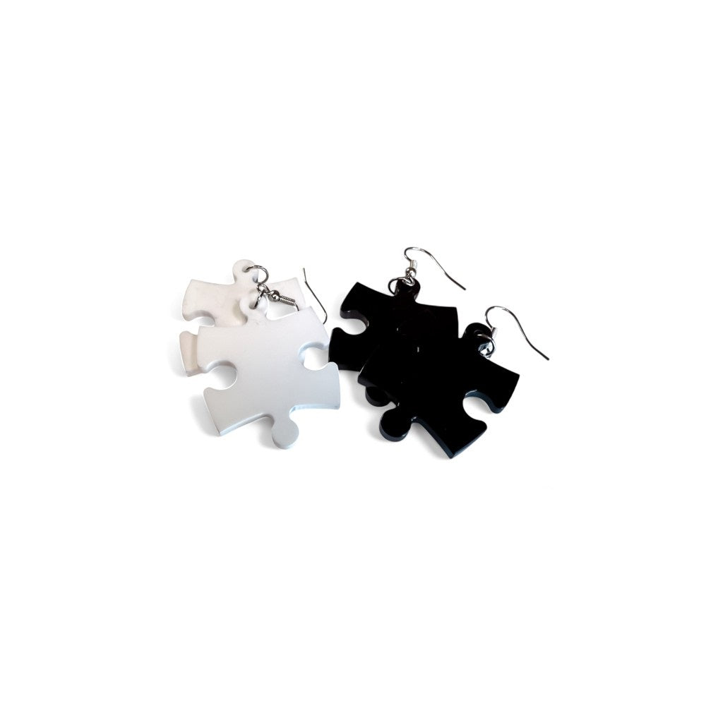 CHX 54001 Earrings Opaque Puzzle Piece Pair (Assorted Colors)