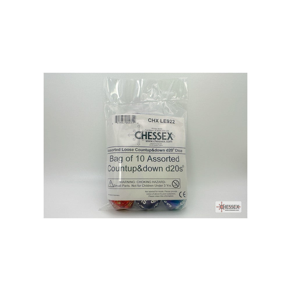 CHX LE922 Bag of 10 Countup&down d20s