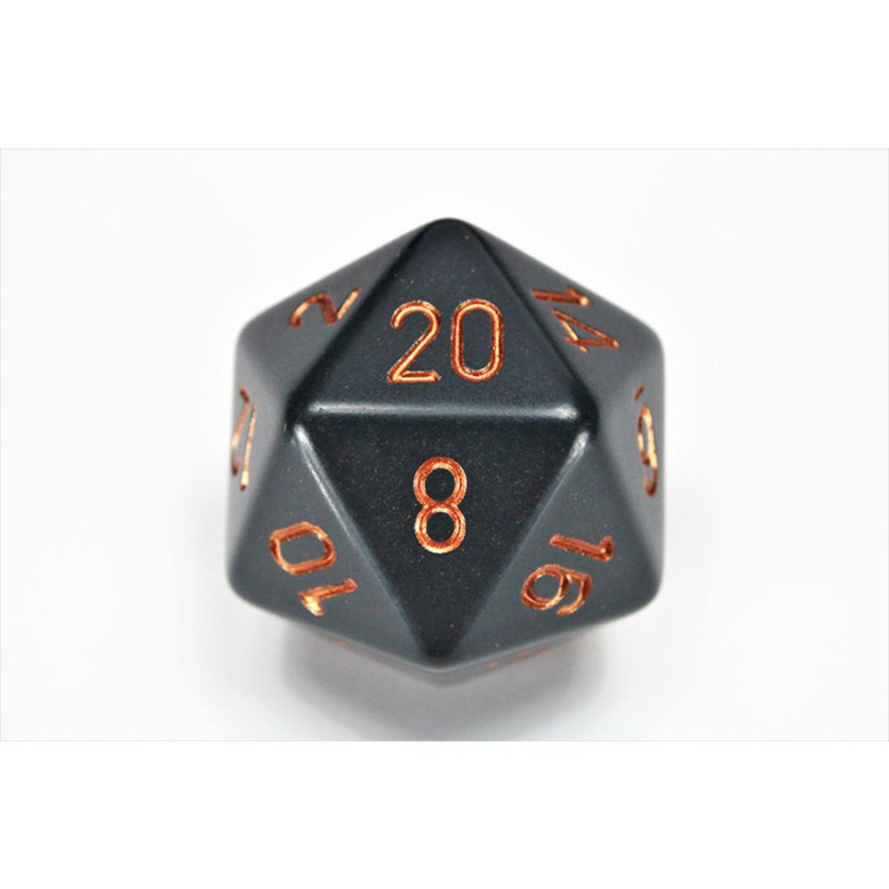 CHX XQ2020 Opaque Dark Grey/copper 34mm d20 Dice