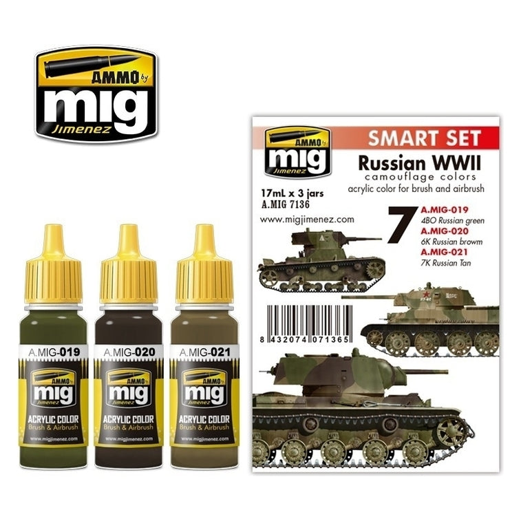 Ammo by MIG - Sets - Russian Wwii Camouflage Colors Set