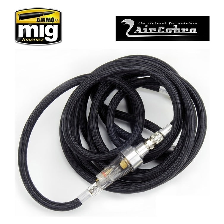 Ammo by MIG - Accessories - 10 Foot Braided Air Hose With Moisture Trap