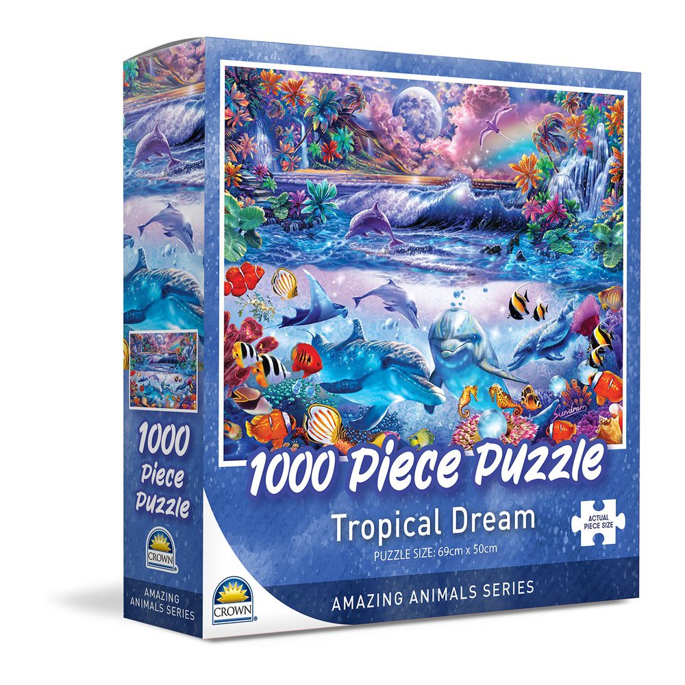 Crown 1000pce Puzzle - Amazing Animals Series 1 (3 Asst)