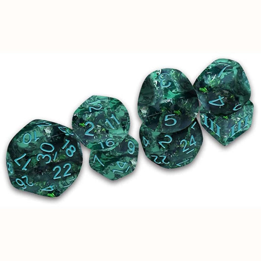 Dungeon Crawl Classics - DCC RPG Dice - Verdigris Grecian Vase Dice - DCC Funky 7