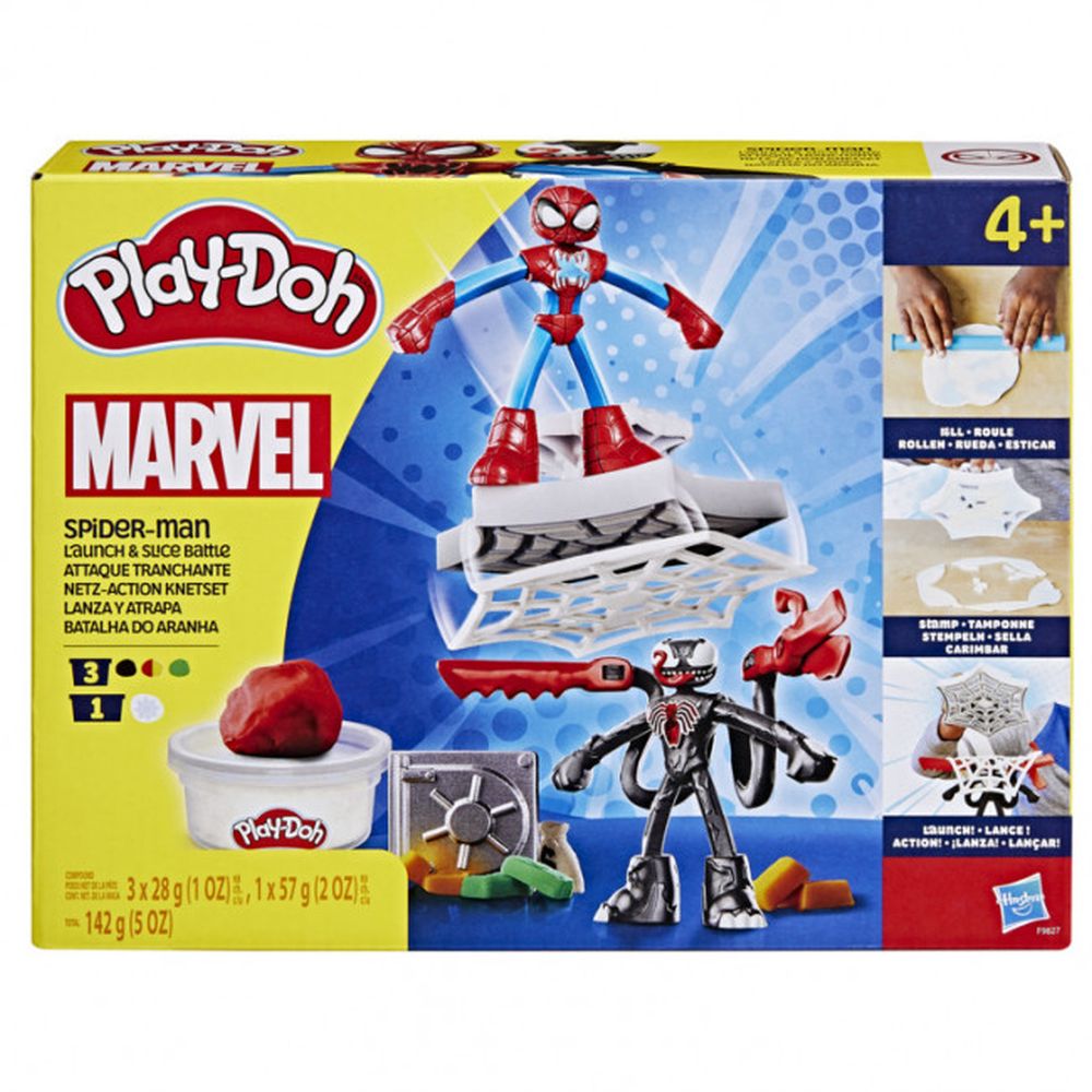 Playdoh - Spiderman Launch And Slice Battle