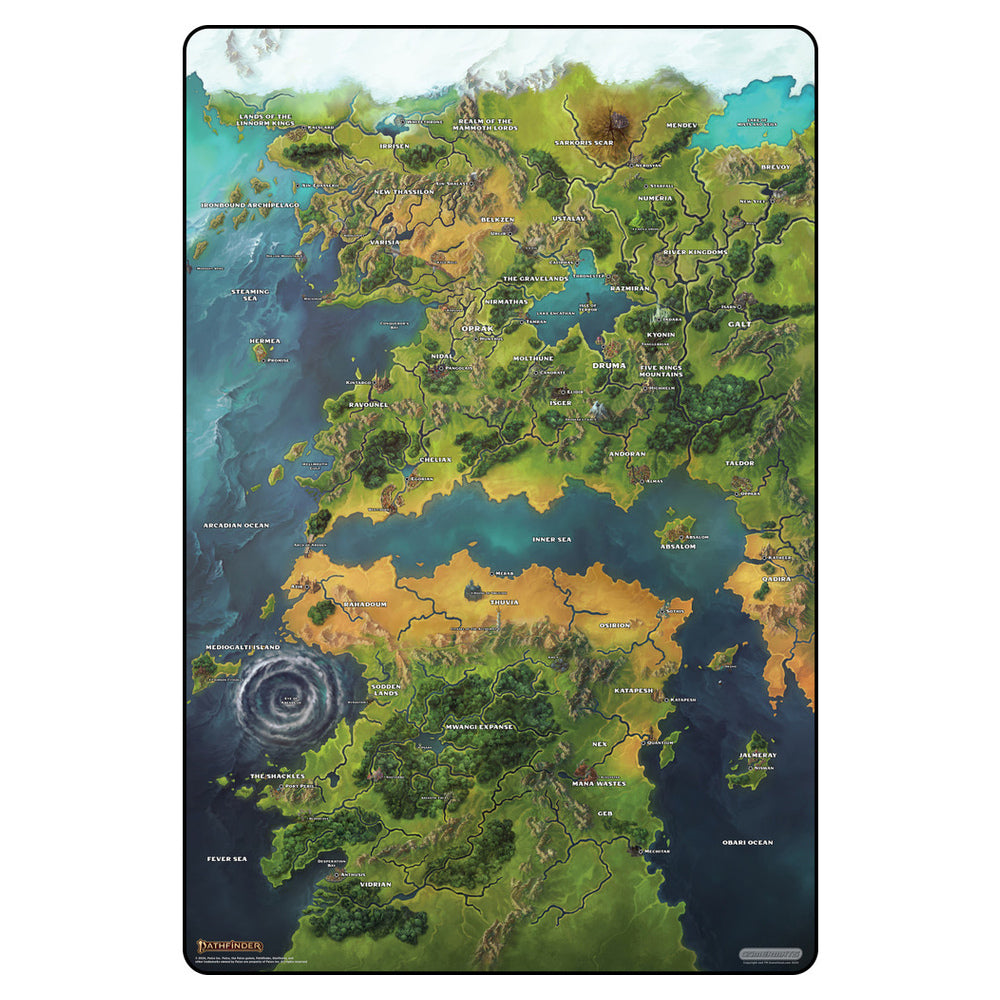 GamerMats: Golarion World Map - Pathfinder 2e (XL Deskmat)