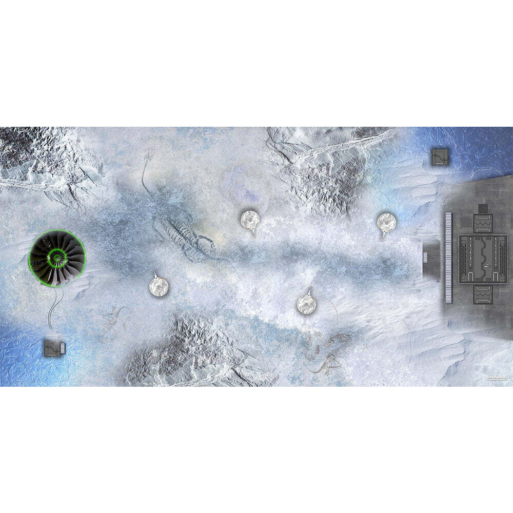 GamerMats: Outdoor Snow - XL Wargame Mat - 36" x 72