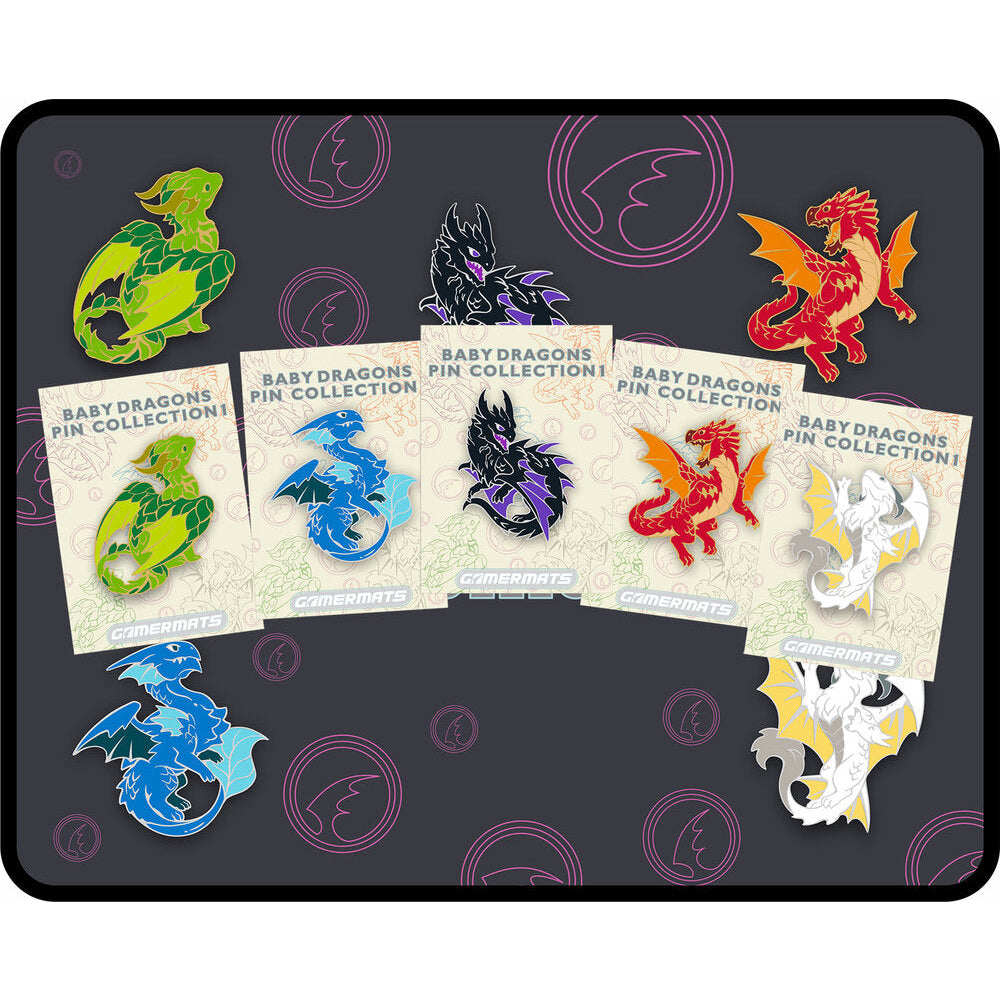 GamerMats: Baby Dragons Complete Pin Set