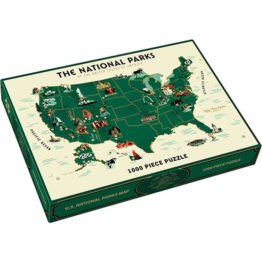 US National Parks Map 1000 Pc Puzzle