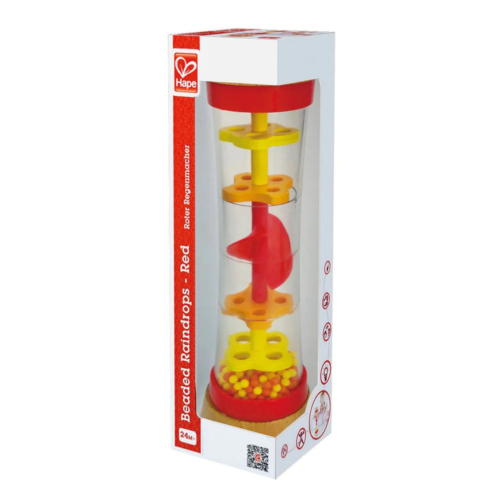 Hape - Infant Music: Beaded Raindrops - Red