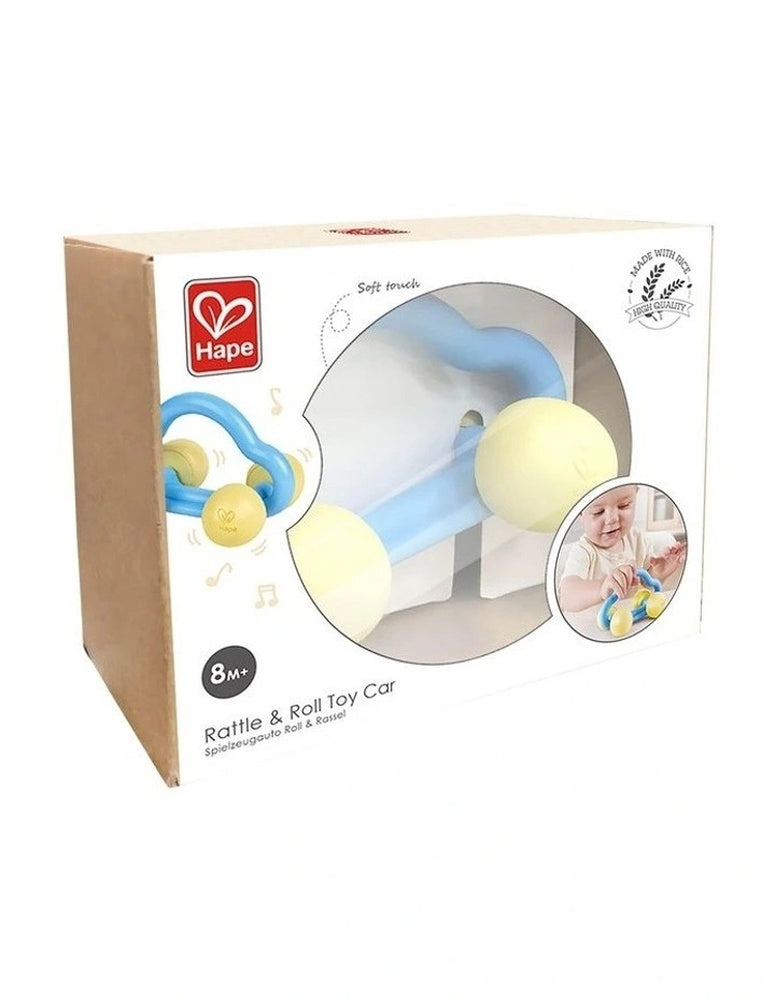 Hape - Infant Toys: Rattle and Roll Toy Car