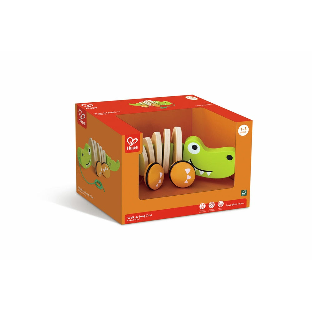 Hape Push Pull: Walk-A-Long Crocodile Ozzie Collectables