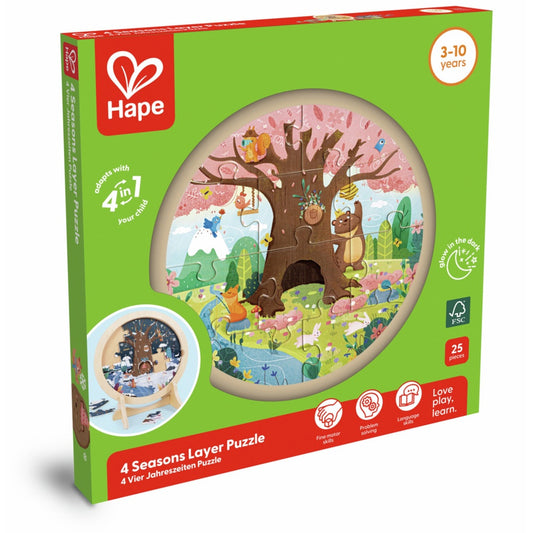 Hape - Puzzles: 4 Seasons Layer Puzzle