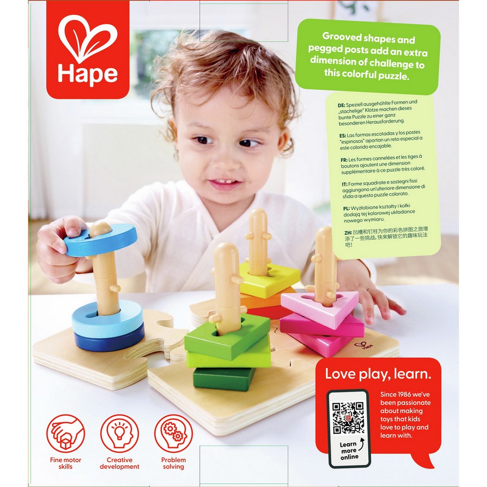 Hape - Toddler Toys: Creative Peg Puzzle