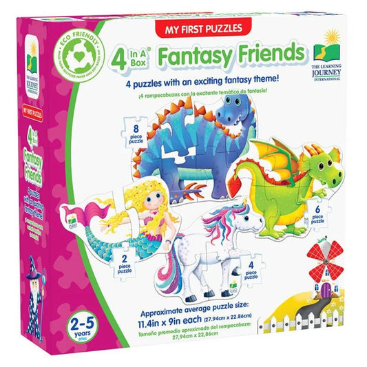 Learning Journey: My First Puzzle Sets 4-In-A-Box Puzzles - Fantasy Friends