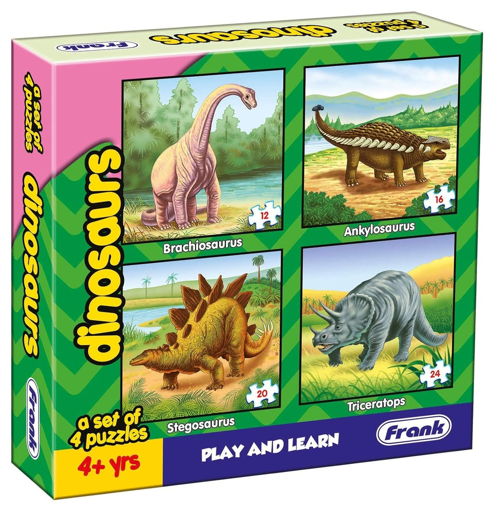 Play & Learn Puzzle 4pk - Asst A (Dinosaurs - In the Jungle - My Pets)