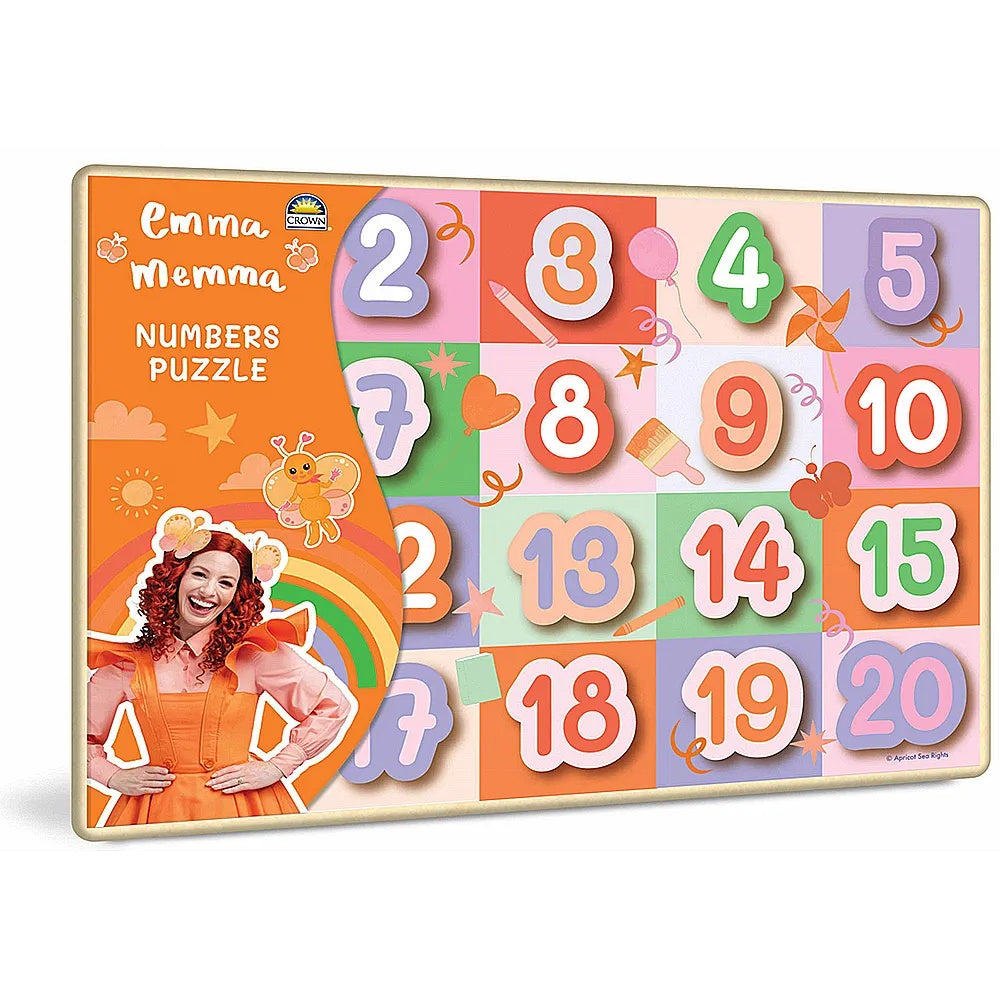 Emma Memma Wooden Pin Puzzle - Numbers