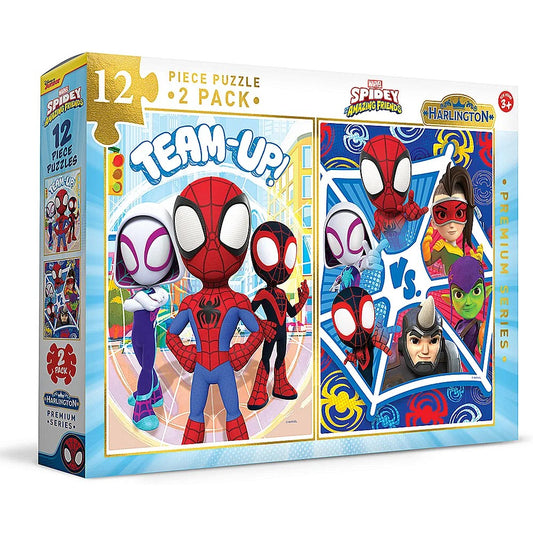 Harlington Kids 12pce Puzzles 2 Pack - Spidey & His Amazing Friends