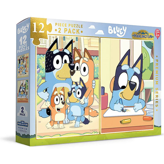 Harlington Kids 12pce Puzzles 2 Pack - Bluey