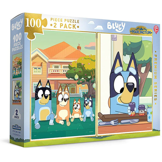 Harlington Kids 100pce Puzzles 2 Pack - Bluey