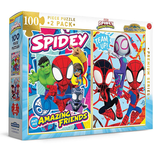 Harlington Kids 100pce Puzzles 2 Pack - Spidey and His Amazing Friends