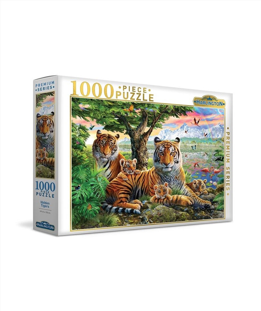 Harlington 1000pce Puzzle - Hidden Tigers