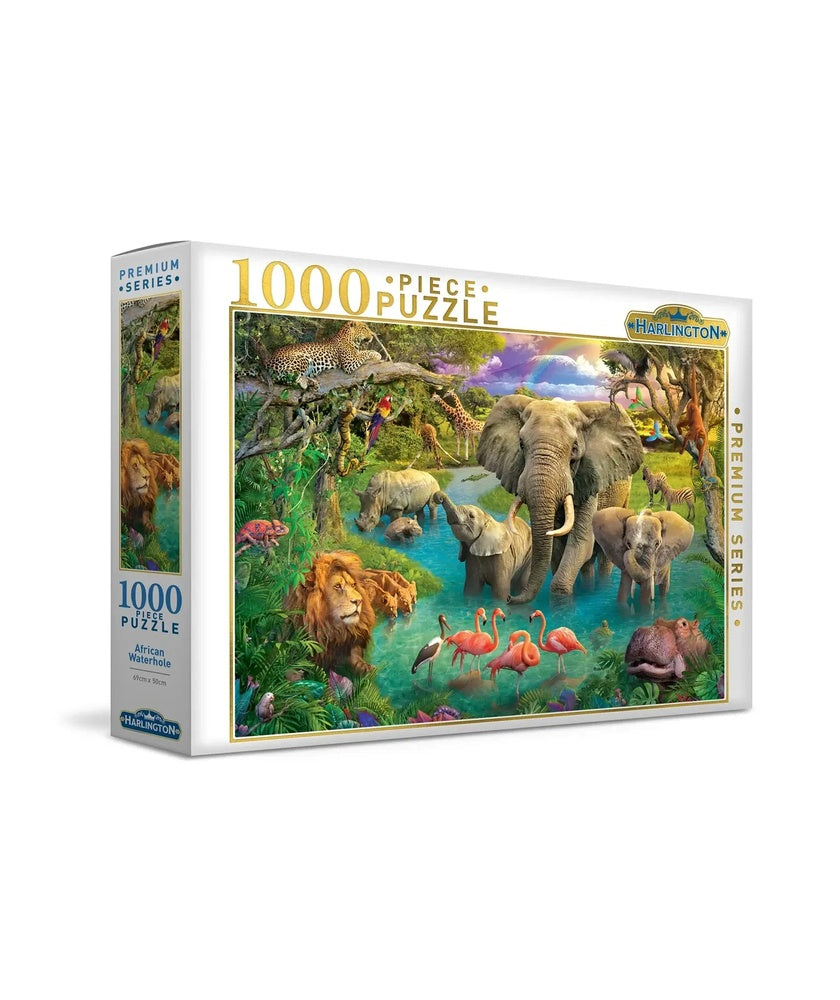Harlington 1000pce Puzzle - African Waterhole